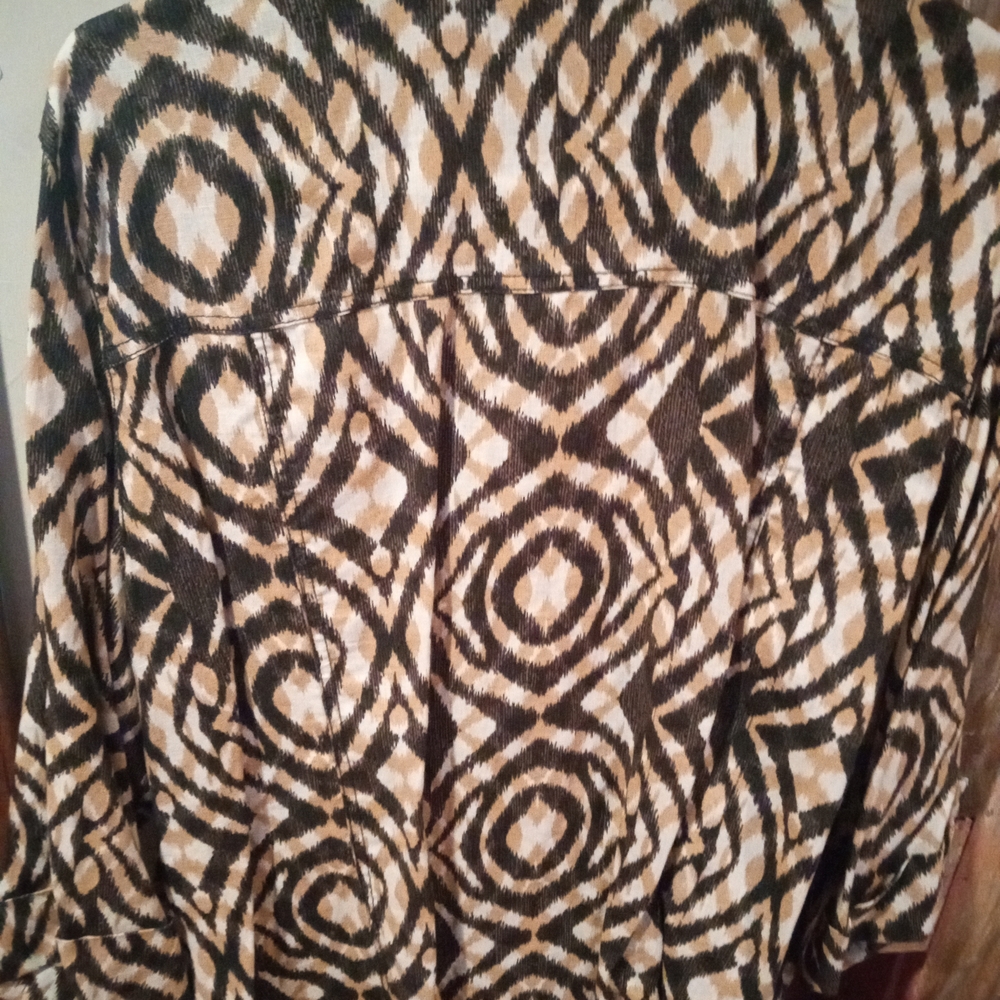 Ruby Rd. Brown and Black Patterned Jean Jacket - image 5